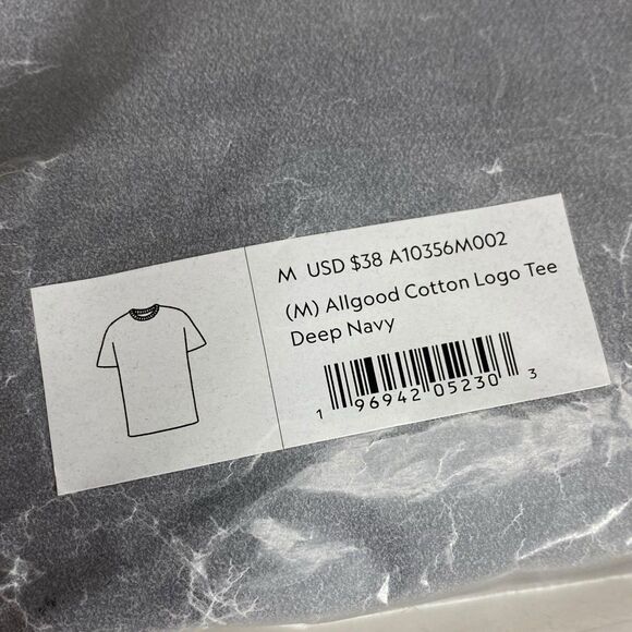 Allbirds T-Shirt Mens M Blue Short Sleeve Logo Tee Organic Cotton Casual NWT - Picture 4 of 5